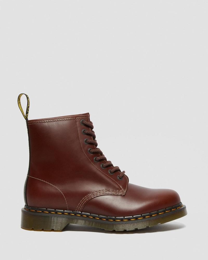 Men's Dr Martens 1460 Men's Abruzzo Leather Lace Up Boots Brown / Black | AU 516JPQ